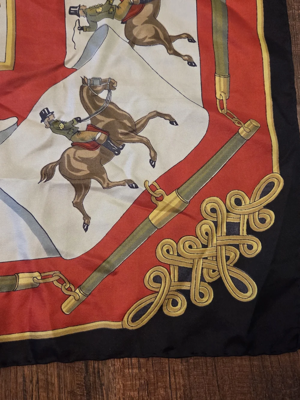 Vintage Silk Scarf Equestrian Relais Poste No Signature